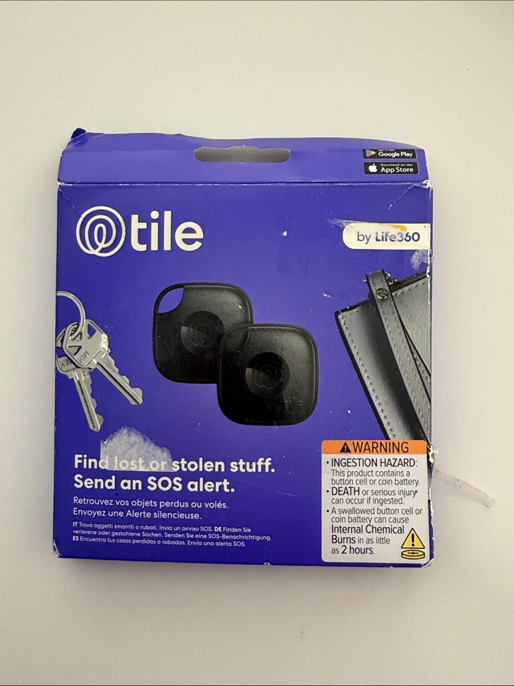 Tile Bluetooth Tracker (Black) - by Life360